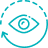 Vector graphic of eye during cataract surgery process for lens replacement