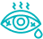 Abstract blue eye icon symbolizing advanced vision enhancement and eye health